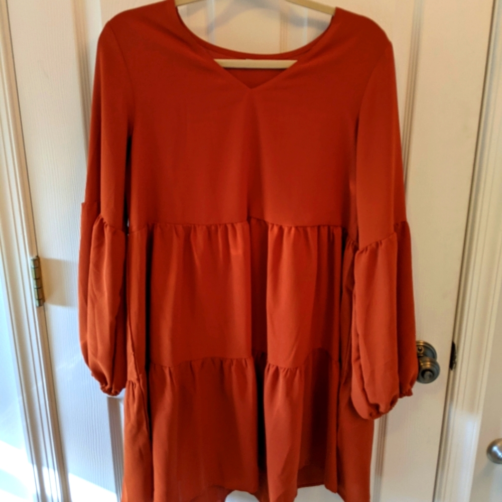 Rust Orange Dress